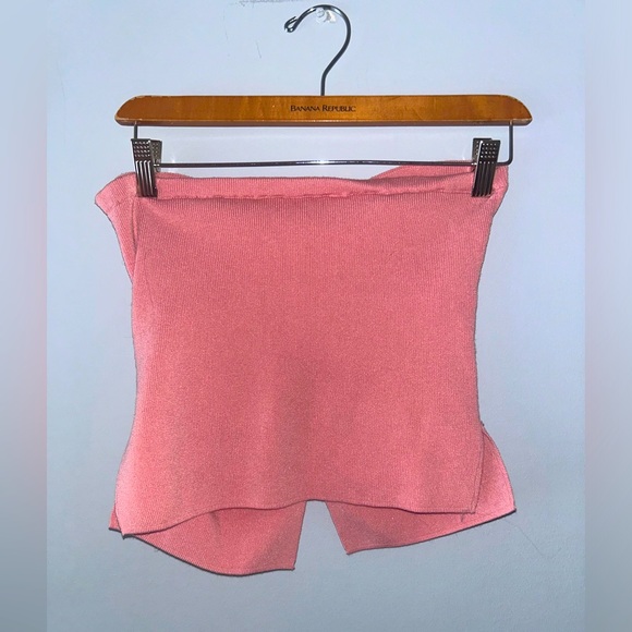 Strapless Pink & Pearl detailed tube top - Picture 2 of 2